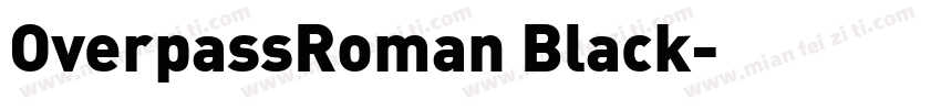 OverpassRoman Black字体转换